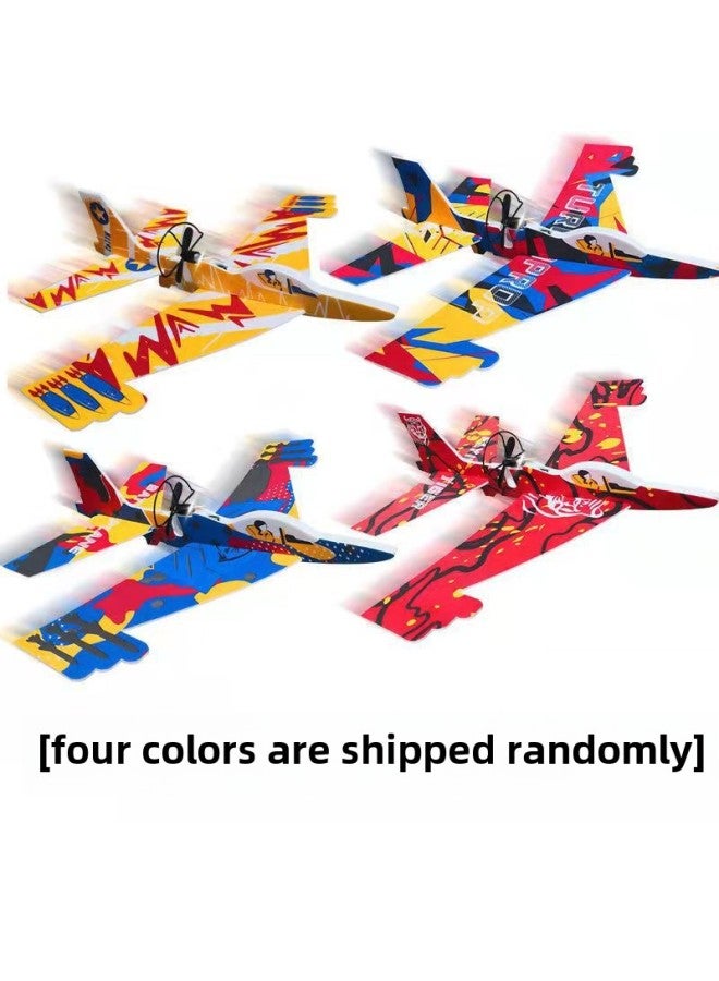 Children's Toys Double-wing Swing Hand Throwing Electric Foam Gliding Aircraft Simulation Model Air Model Wholesale-Color:Upgraded Version Of Colorful 81192-with Landing Gear-with Light - Image 1